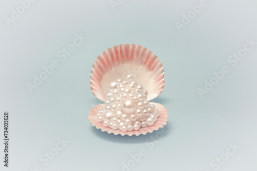 Seashell full of pearls