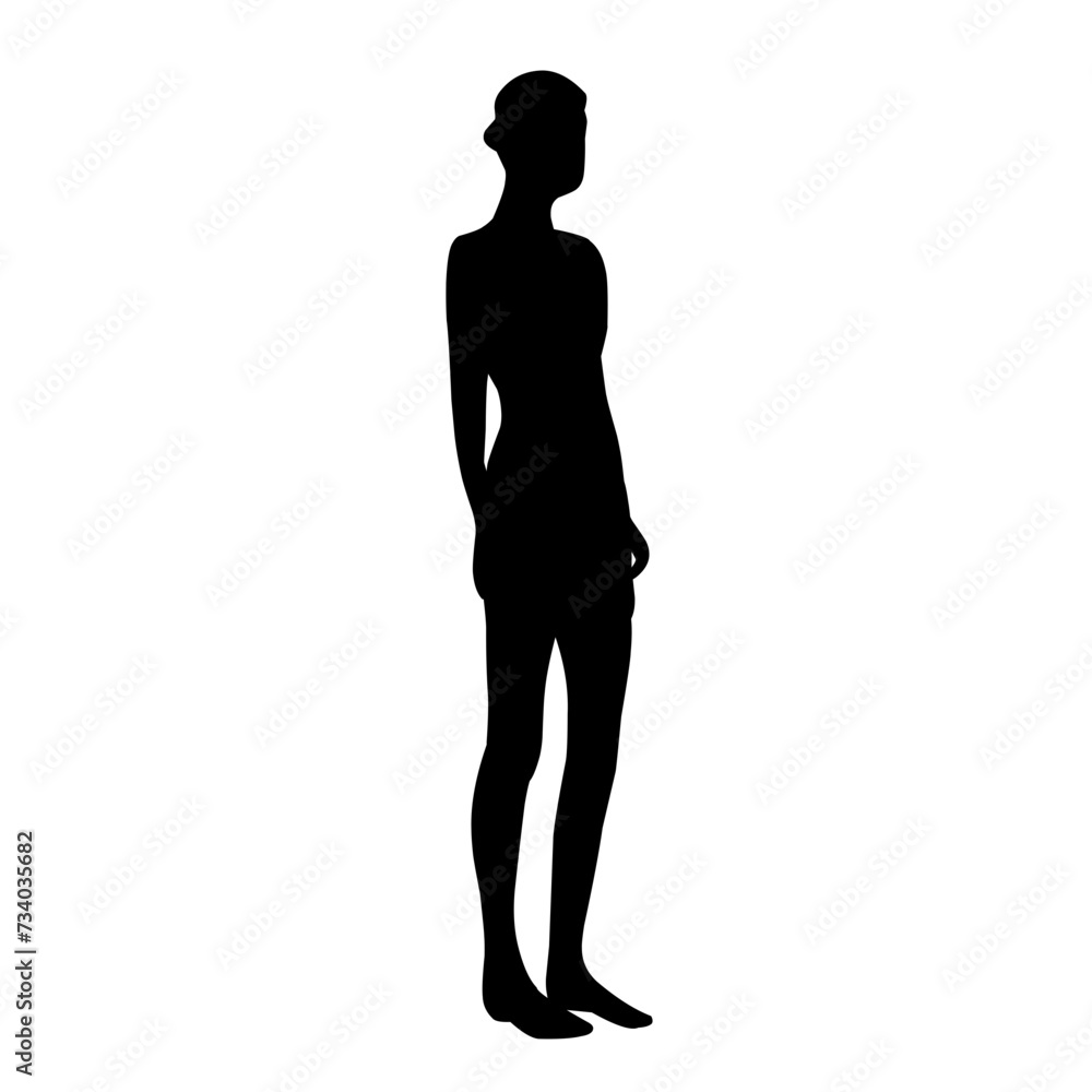 Black silhouette of a woman