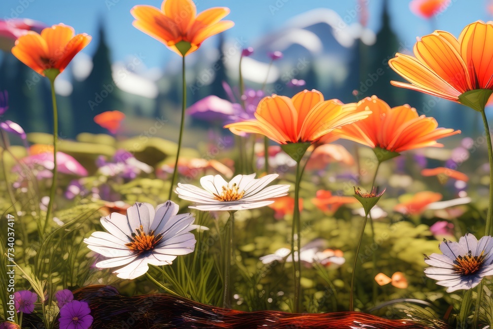 flowers in the garden created with generative AI software. flowers in the garden created with generative AI software.