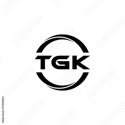 TGK letter logo design with white background in illustrator, cube logo, vector logo, modern alphabet font overlap style. calligraphy designs for logo, Poster, Invitation, etc.