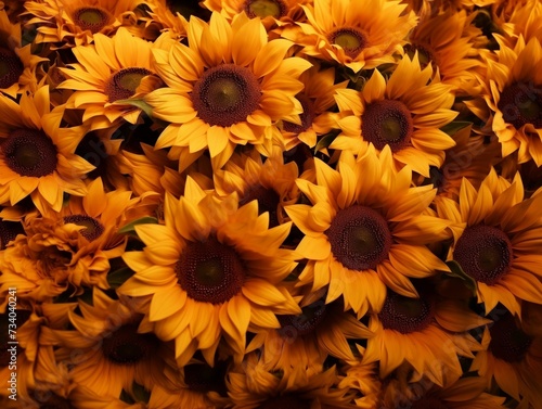 Bunch of sunflowers