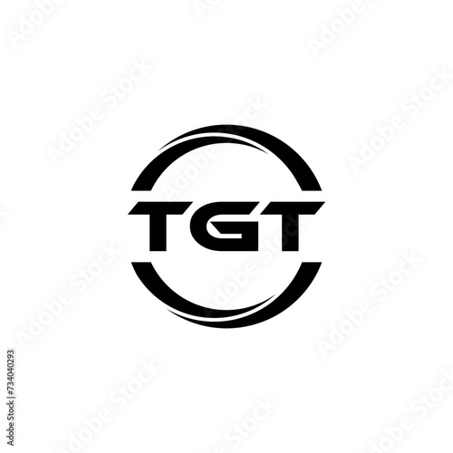 TGT letter logo design with white background in illustrator, cube logo, vector logo, modern alphabet font overlap style. calligraphy designs for logo, Poster, Invitation, etc.