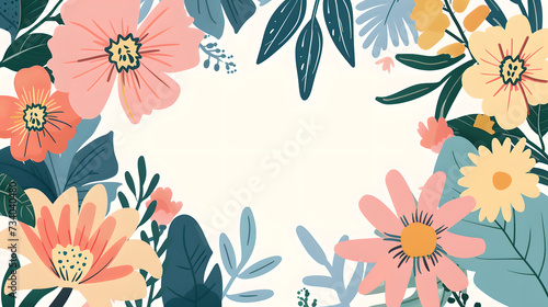 Floral frame illustration