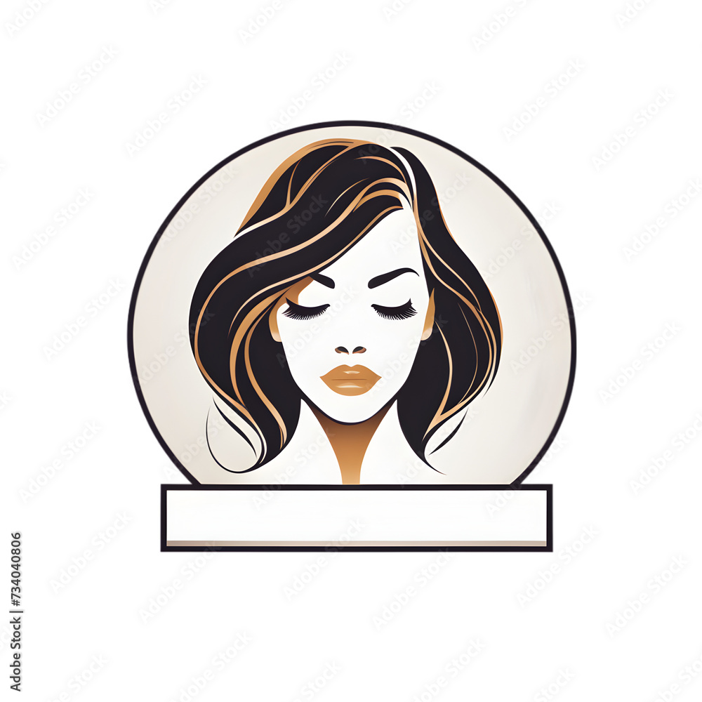 Hair Salon Logo On A Transparent Background Illustration Art Generative AI. Hair Salon Logo On A Transparent Background Illustration Art Generative AI.