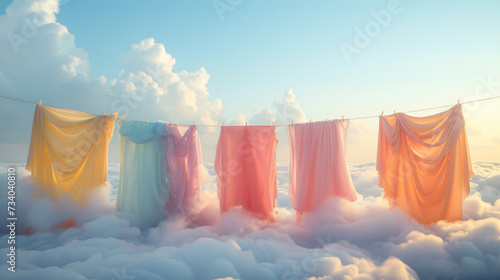 Laundry in the clouds.