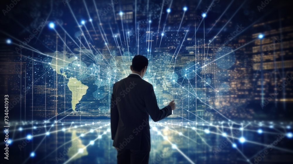 A string of numbers in the digital IT world A string of numbers in the digital IT world