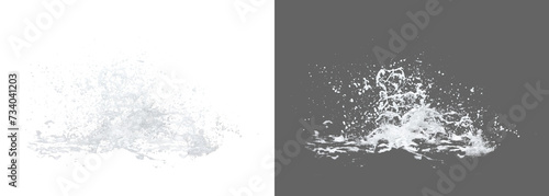 Water splash transparent isolated. Blue white watter png. Shape form droplet of Water splashes into drop water png. Splash Water for texture 