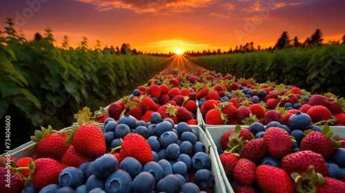 agriculture berries on farm photo