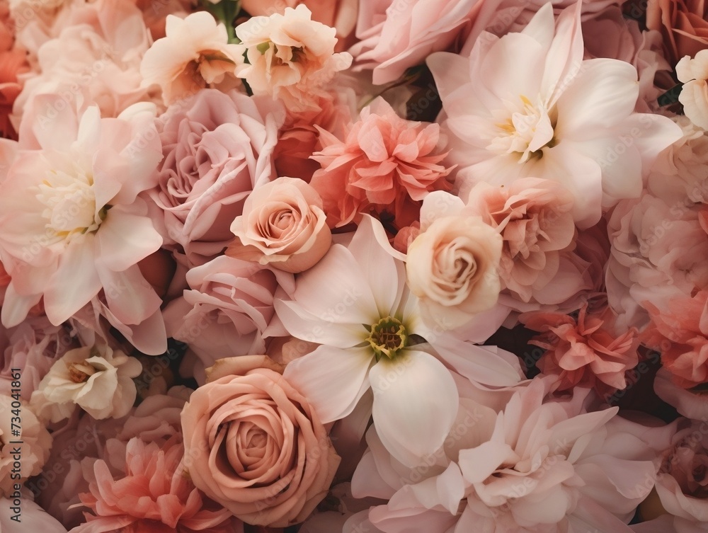 Bunch of pink and white flowers Bunch of pink and white flowers