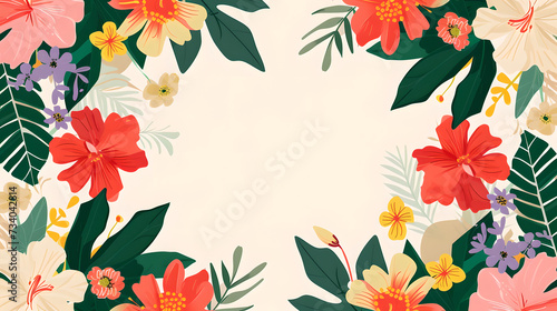 Floral frame illustration
