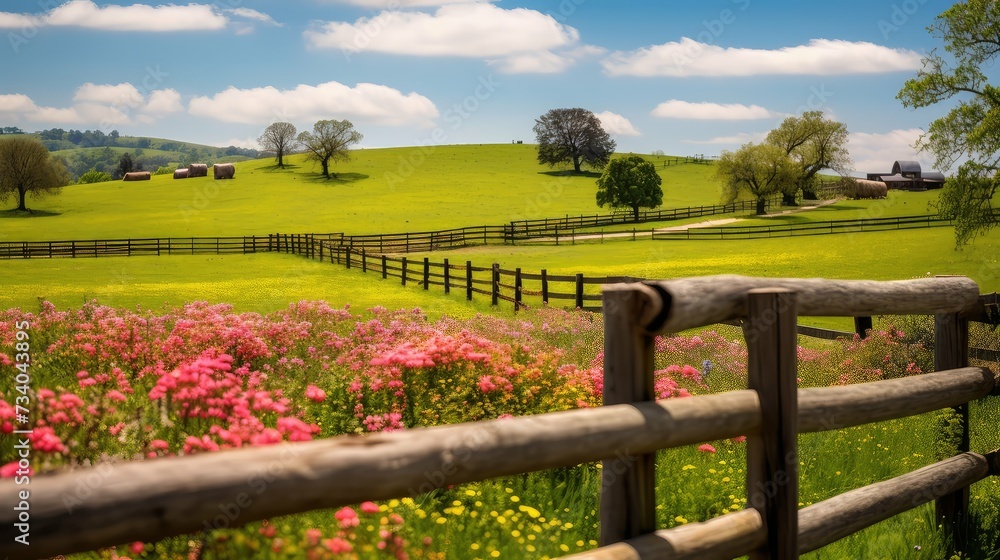 Fototapeta premium greenery spring farm