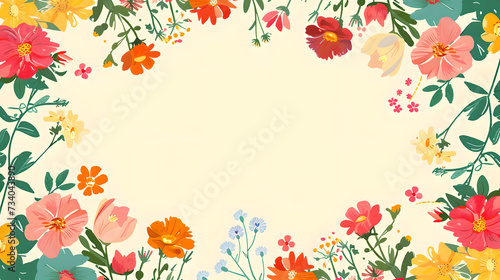 Clipart of flower frame