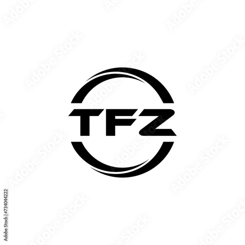 TFZ letter logo design with white background in illustrator  cube logo  vector logo  modern alphabet font overlap style. calligraphy designs for logo  Poster  Invitation  etc.