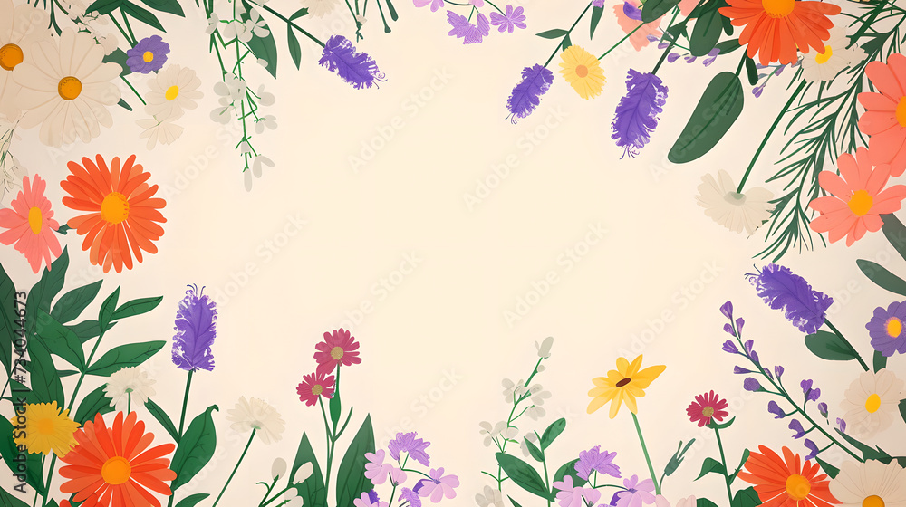 Floral frame illustration Floral frame illustration