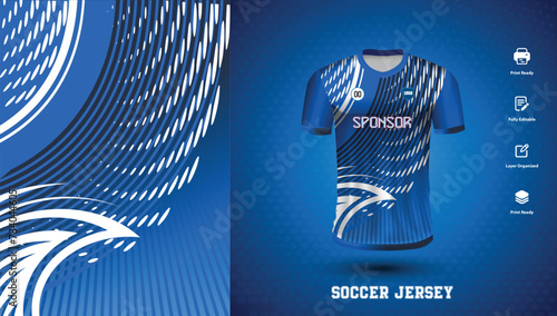Soccer jersey design for sublimation or sports tshirt design for cricket football
