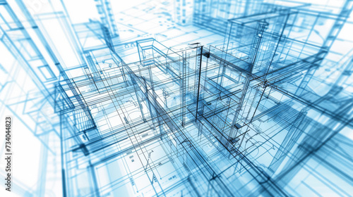 Blueprint of Architectural Design for a Residential Structure