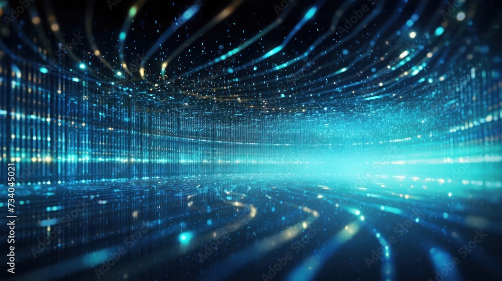 A string of numbers in the digital IT world A string of numbers in the digital IT world