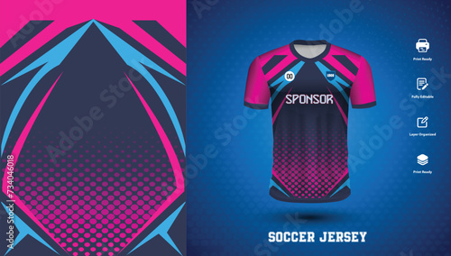 Soccer jersey design for sublimation or sports tshirt design for cricket football
