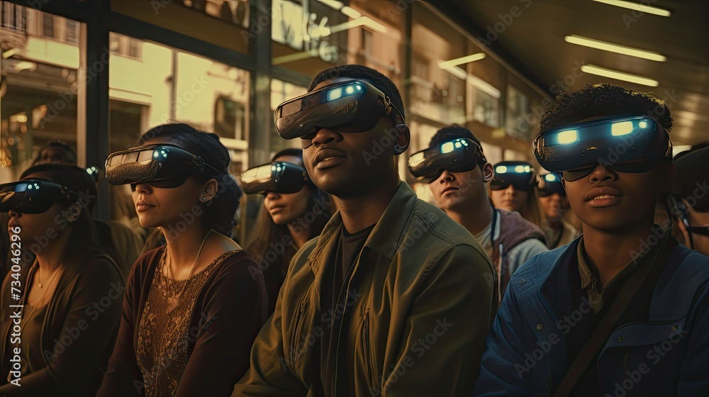 An individual seamlessly integrates virtual reality into their daily life An individual seamlessly integrates virtual reality into their daily life