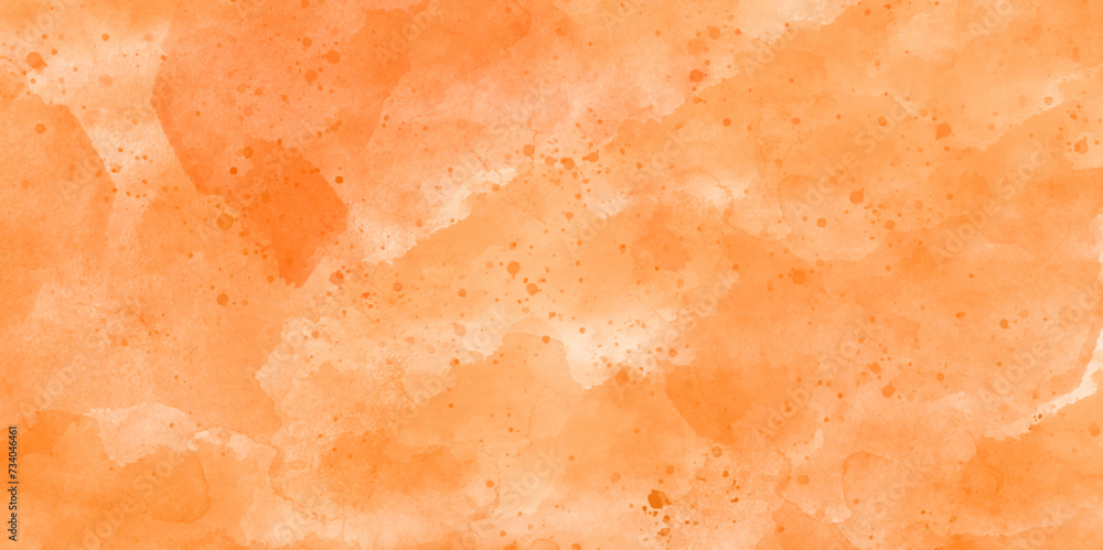 Fototapeta premium Abstract watercolor yellow wall grunge space hand painted red and yellow wash Background. Fantasy smooth yellow shades sky and clouds watercolor paper textured illustration.
