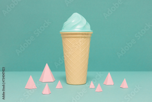 Ice cream and pyramids (ID: 734047423)