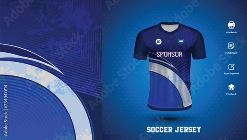 Soccer jersey design for sublimation or sports tshirt design for cricket football
