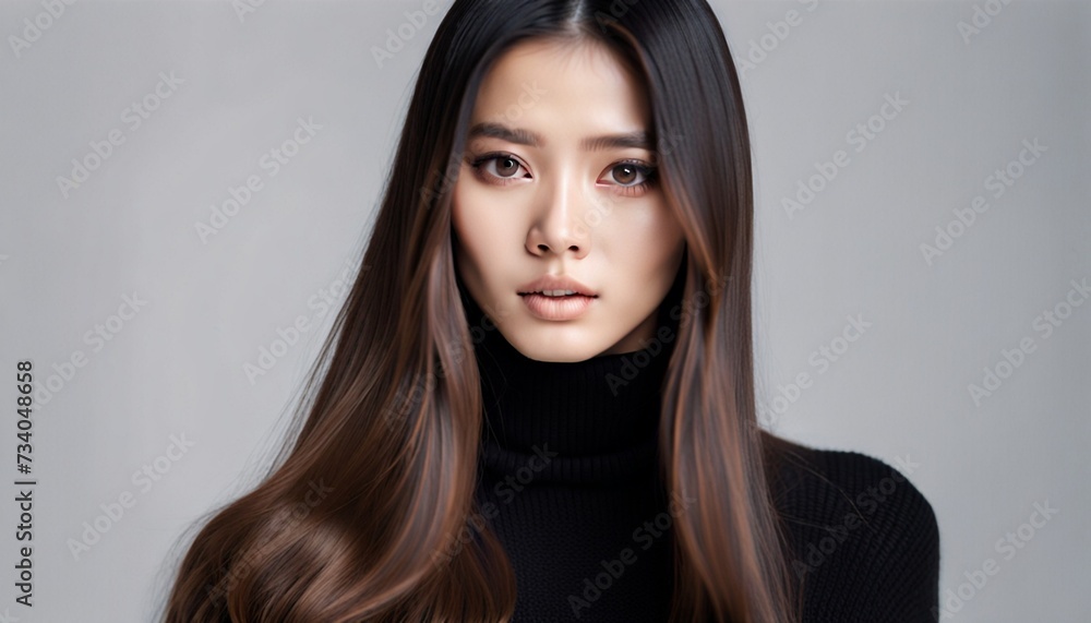 Asian Female Fashion Model Magazine cover Portrait Asian Female Fashion Model Magazine cover Portrait