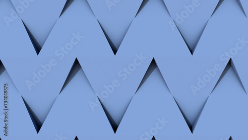 triangular symmetrical blue background.