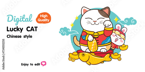 Chinese lucky cat It is a symbol of good sales.