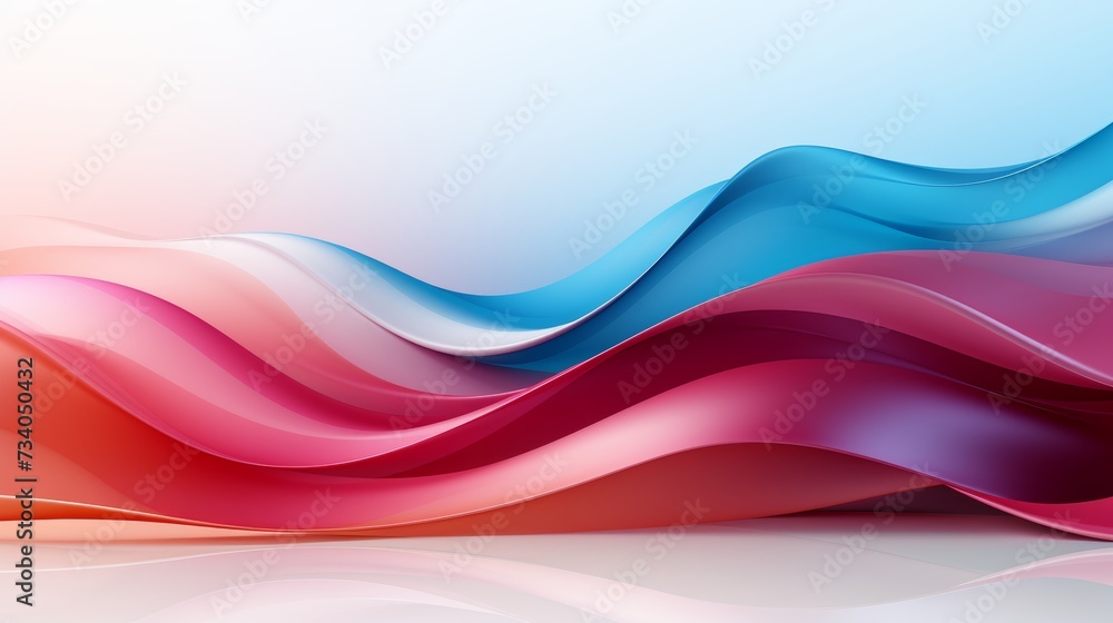 Abstract neon lines on white backdrop - capturing modern rhythm and minimalist graphic design Abstract neon lines on white backdrop - capturing modern rhythm and minimalist graphic design