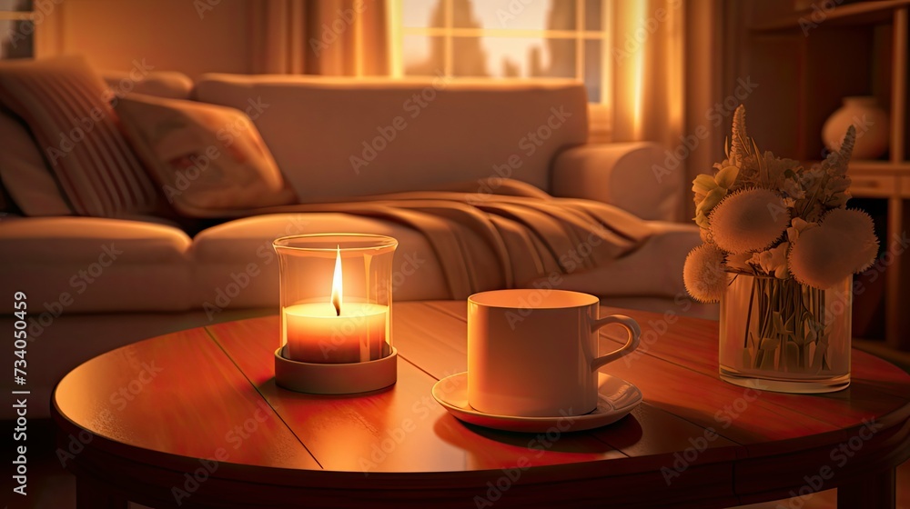 ambiance living room candle