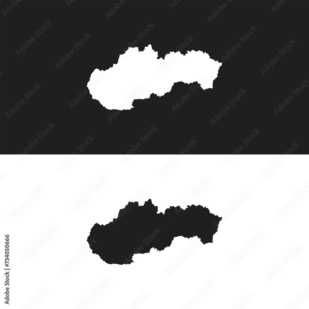 Slovakia gray map with regions. Vector illustration
