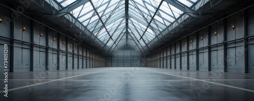 empty warehouse  symmetry picture