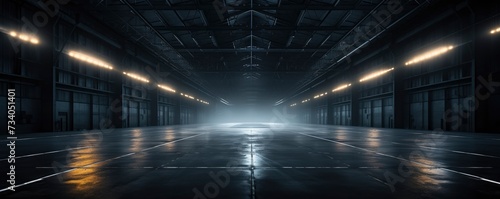 empty warehouse, symmetry picture © kanesuan