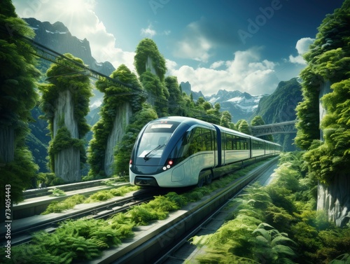 Green ways of travel such as driving an electric car, or opting for train travel 
