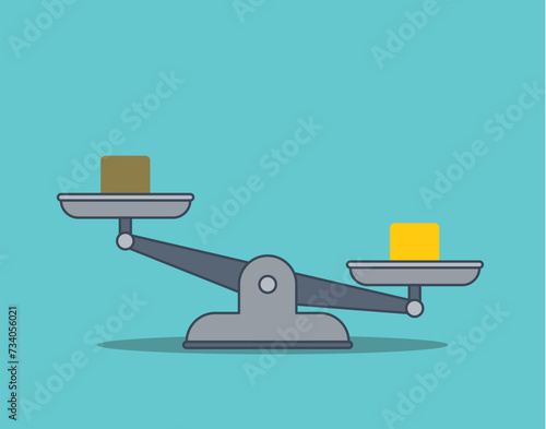 vector scales. imbalance. libra illustration