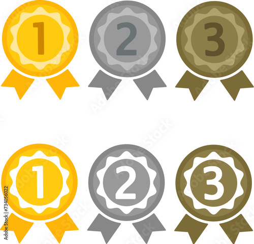 vector award ribbons for 1st, 2nd and 3rd place