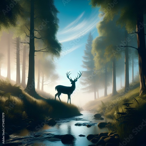 deer in the woods © Muhamad