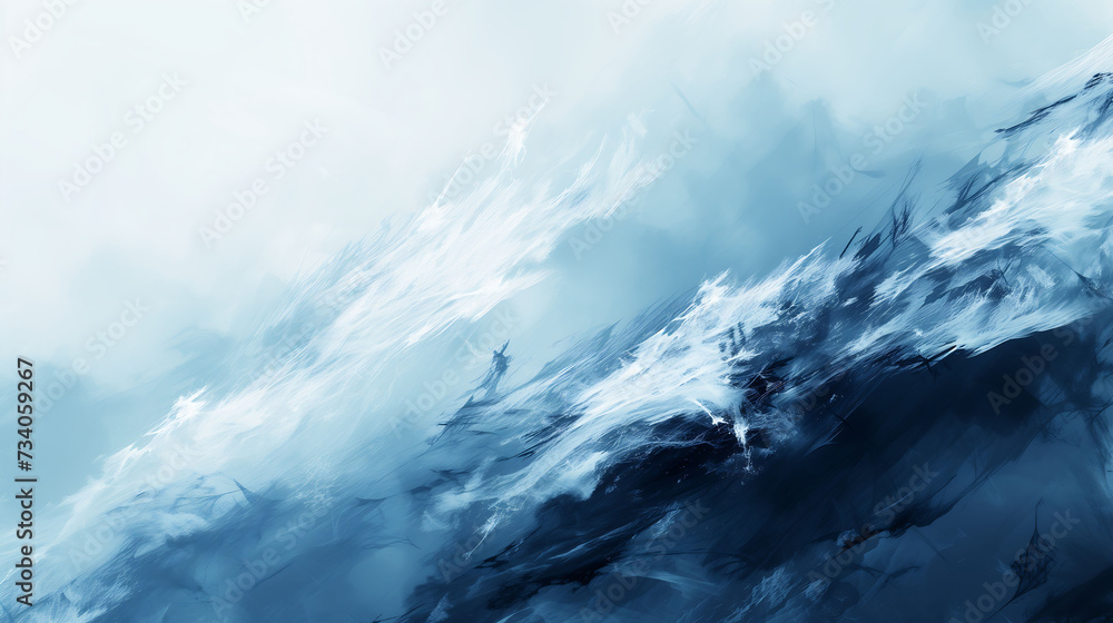 Blue Abstract Dynamic Flowing Waves Background
