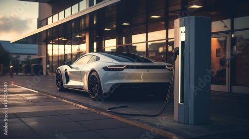 Stunning new electric charging station for high-performance and stylish modern cars © Oleg