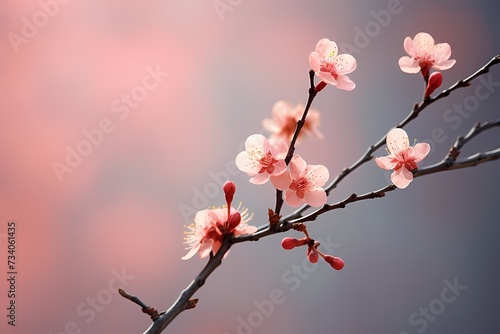 Little blossom gracefully positioned on a lively solid background, allowing for personalized text integration.