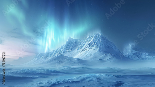 Ice Light Blue Pastel Background with arctic landscape.