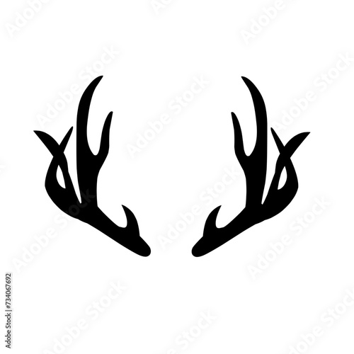 Hunting wild animals, deer horns antlers