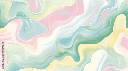 Pastel Dreams  Abstract Wavy Pattern Background in Soft Color Palette