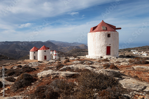 Mills at the hill (Amorgos,Cyclades, Greece)