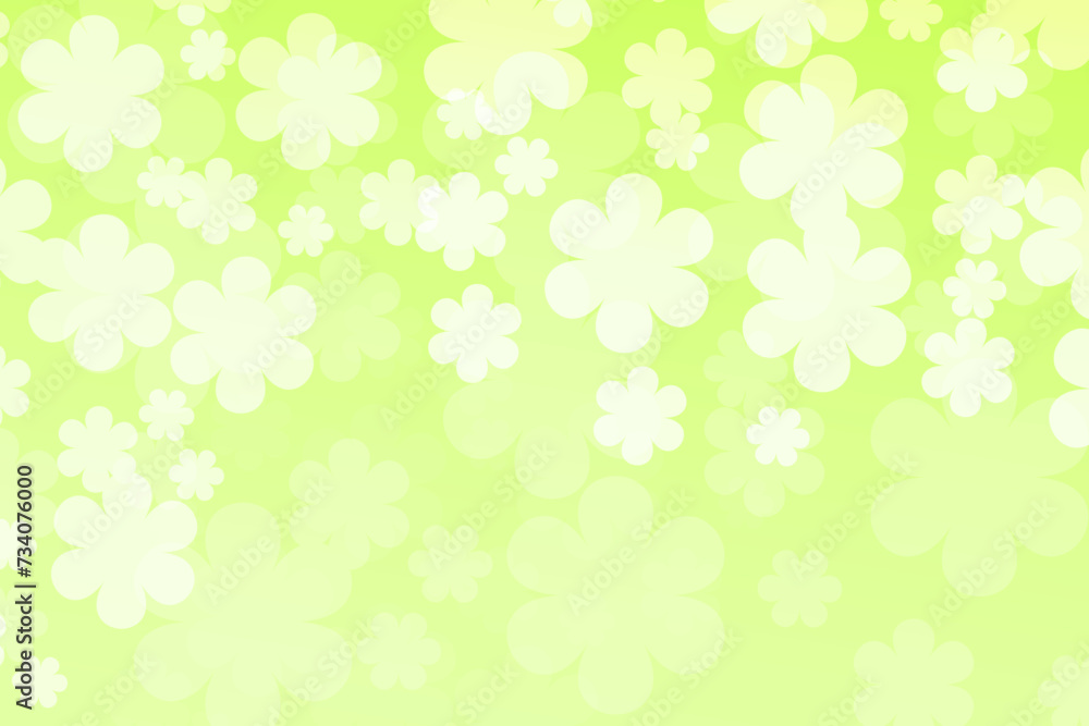 Beautiful Green background with white flowers. Vector flat illustration. Spring is coming. Beautiful Green background with white flowers. Vector flat illustration. Spring is coming.