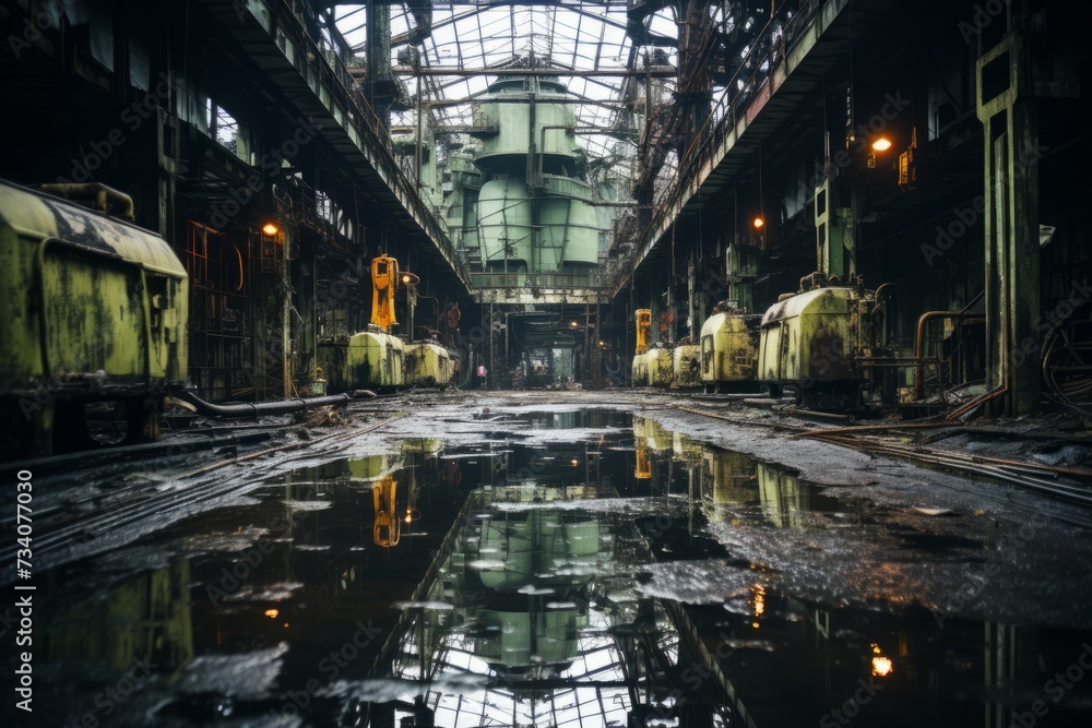 Echoes of Industry: Abandoned Factory in a State of Decay