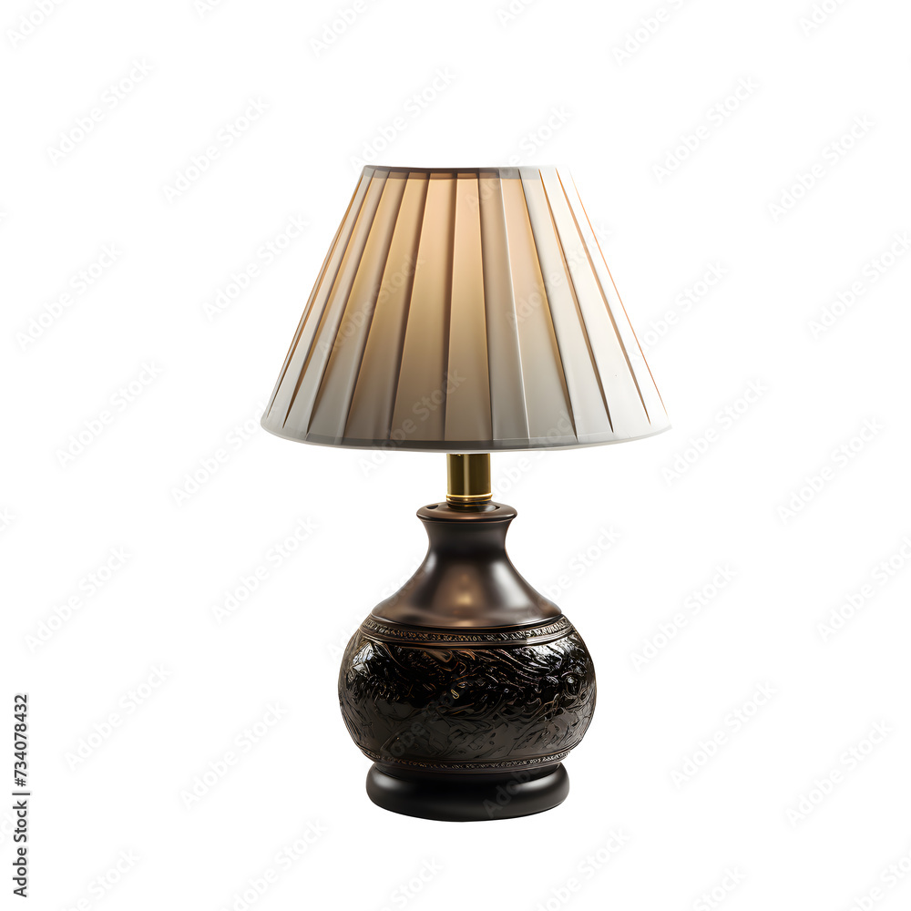 Stylish table lamps on transparent background Stylish table lamps on transparent background