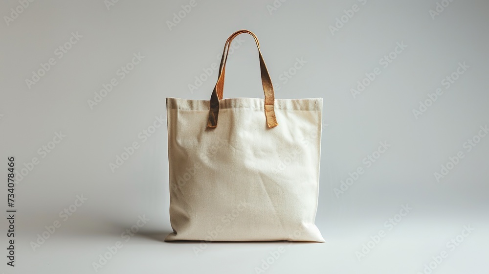 Maqueta de un bolso de tela reciclado. Generado por IA.