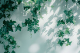 green leaves on a white background in the style of th